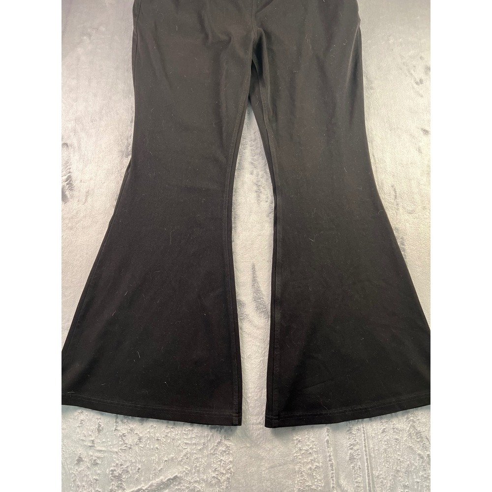 Halara High Waisted Crossover Flare Pants Black XL Regular NWT 4 Pockets Stretch - Picture 2 of 5
